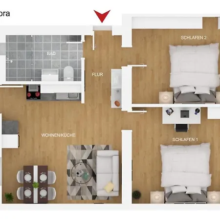 Bohnapartments Blume 77 Fur 9 Personen - 2 Balkone - Wlan - Nahe Petersberg - Domplatz Apartment